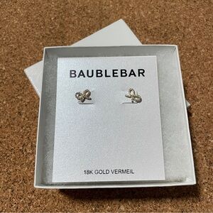 BaubleBar Gold Ribbon Stud Earrings